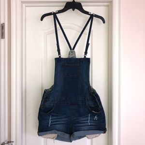 Overall Jean Shorts
